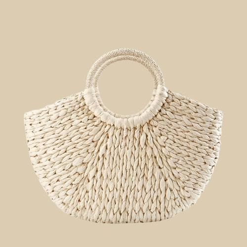 Straw Grab Bag | Britany Beige
