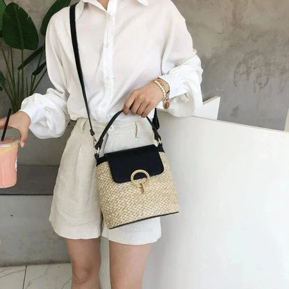 Women's Straw Shoulder Bag | Briana